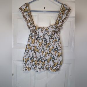 Max Studio Floral Sleveless Top Size Large‎